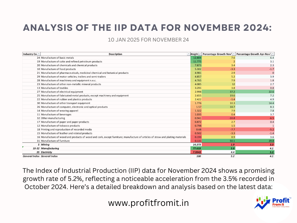 Analysis of the IIP data for November 2024: